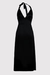 Backless Dress - Black Silk