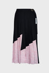 Z Pleated Skirt - Black and Pink