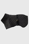 Quilted Black Cotton Dog Coat