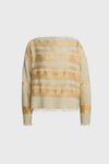 Goldilocks Woven Sweater - Gold and Butter White