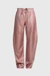 Curved Pink Cinnamon Trousers - Silk
