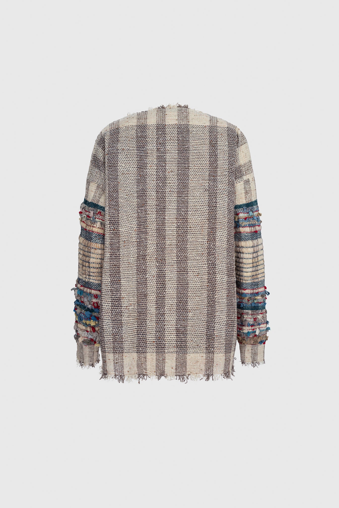Multicolored Extruded Woven Sweater