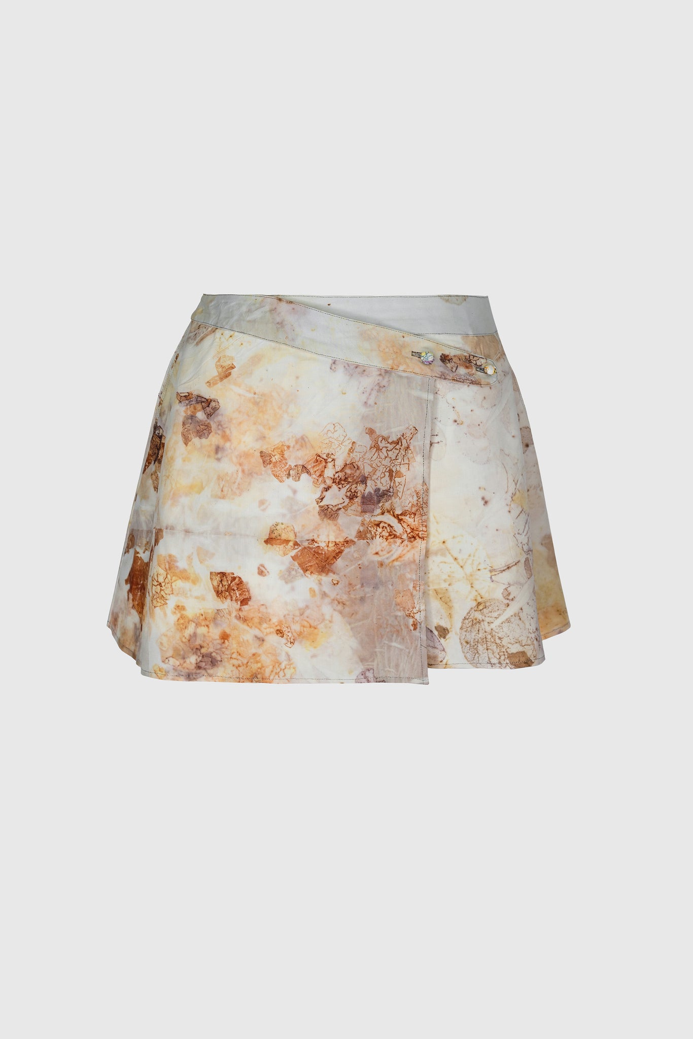 Leaf Print Mini Skirt