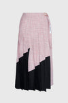 Z Pleated Skirt - Pink and  Black