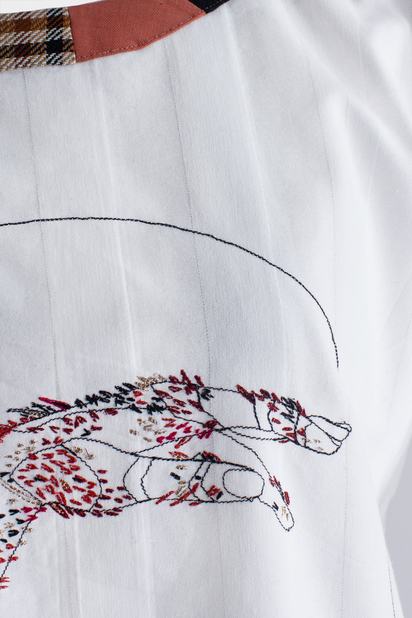 White Jumper - Embroidered Android Hand