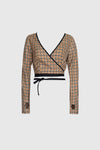 Checked Bolero Top