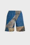Upcycled Patchwork Shorts - Natural Indigo
