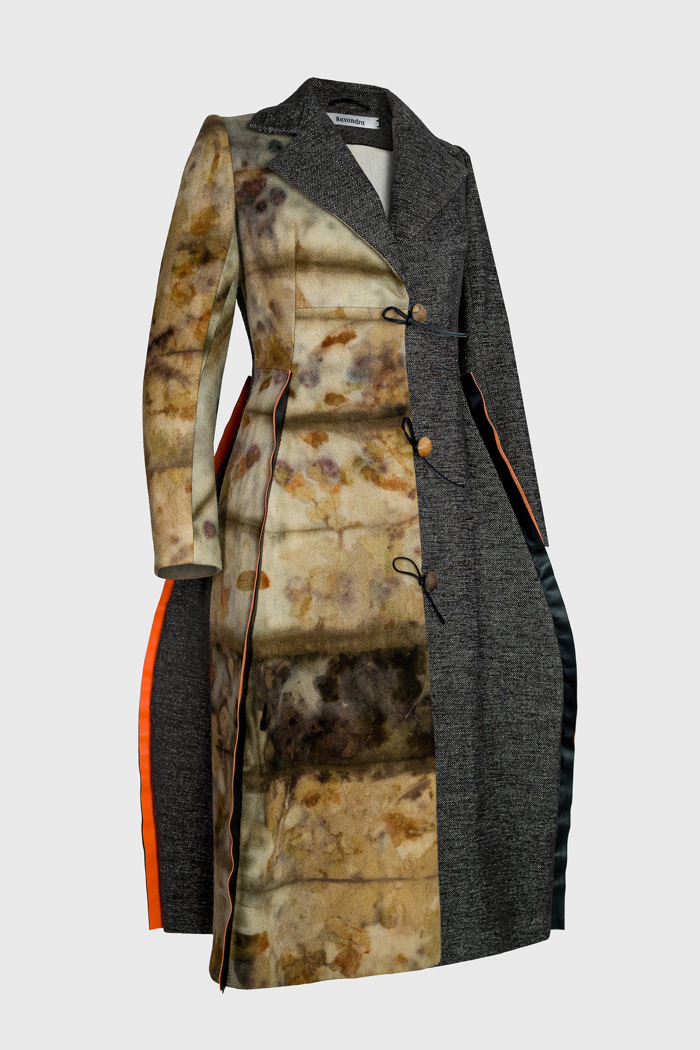 Natural Print Dark Crinoline Coat