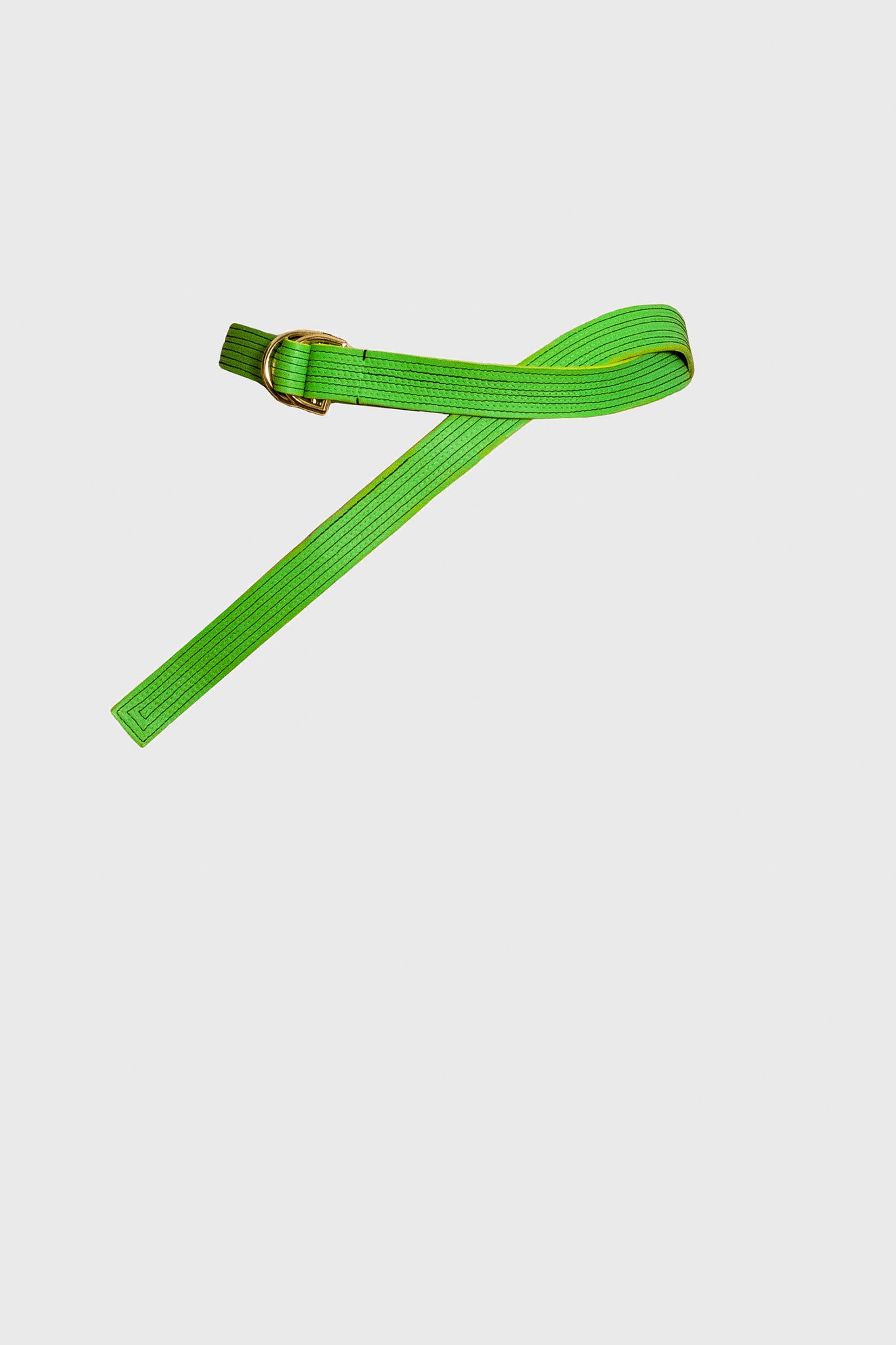 Green Leather Belt - Wide