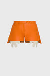 Leather Shorts - Orange