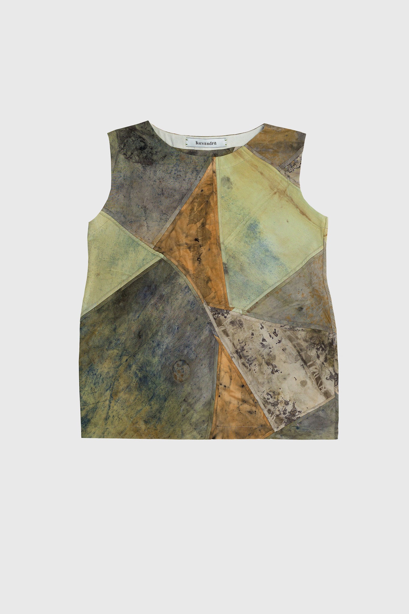 Upcycled Patchwork T-Shirt - Green