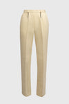 Butter White Wool Trousers