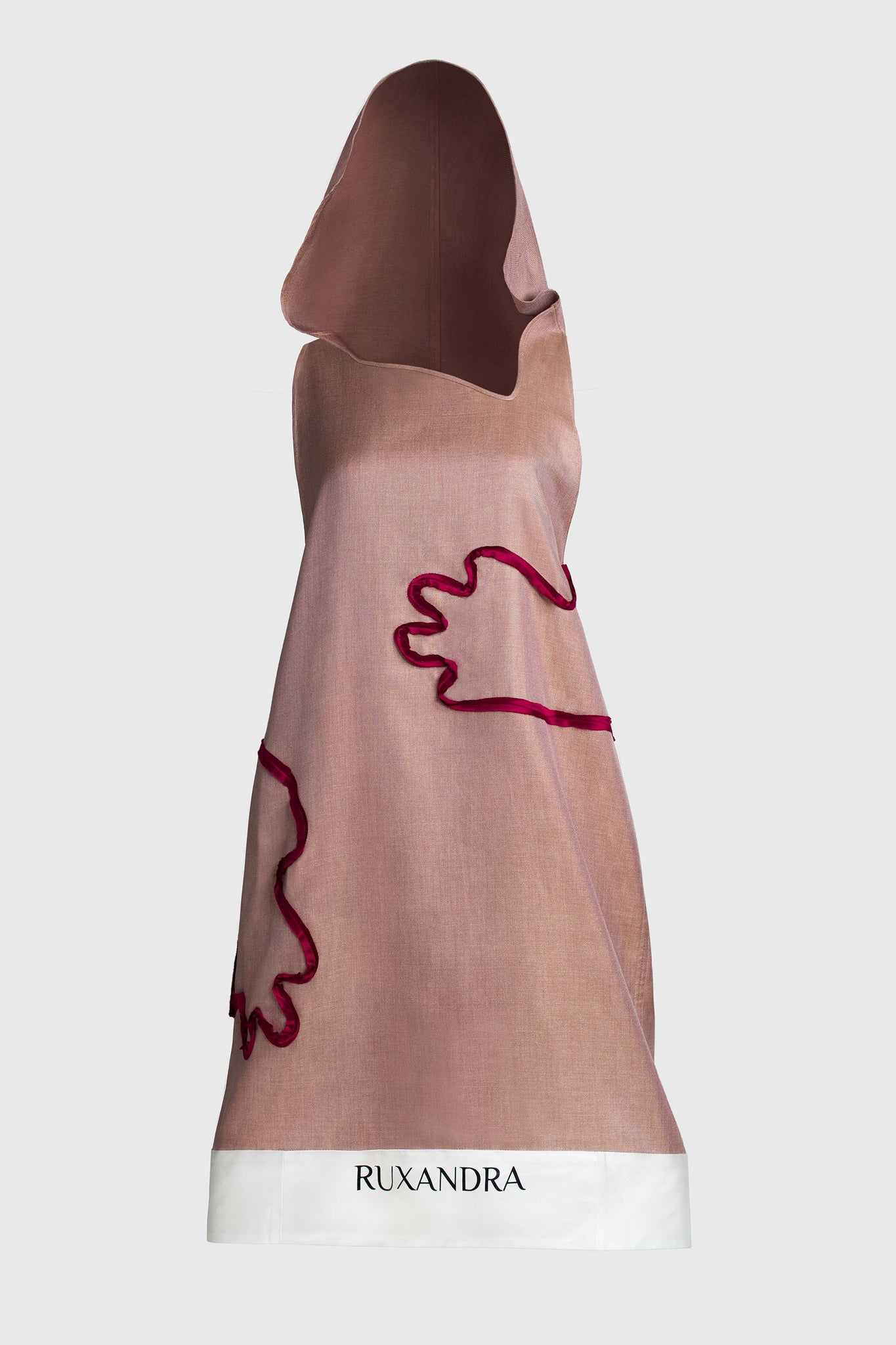 Light Cinnamon Silk Hoodie Dress