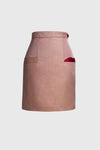 Pink-Cinnamon Silk Pencil Skirt