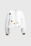 White Shirt - Multicolored dots