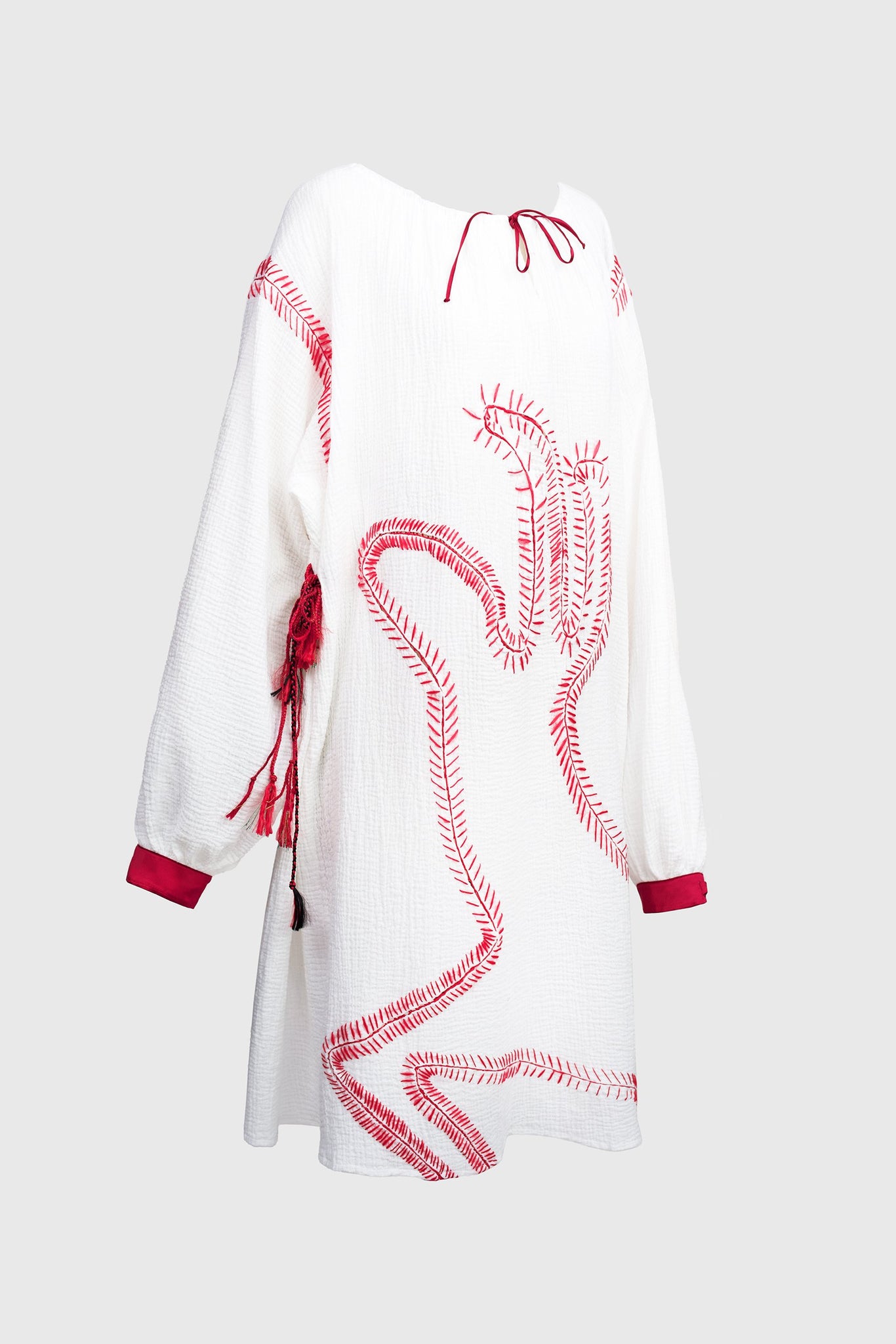 Red Dancer Dress - White