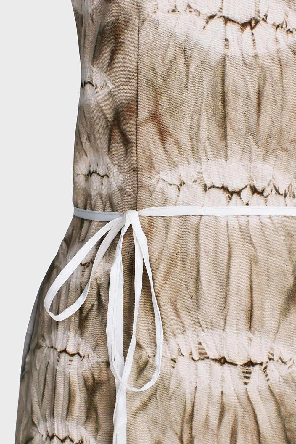 Earth-tone Shibori  Wrap Dress