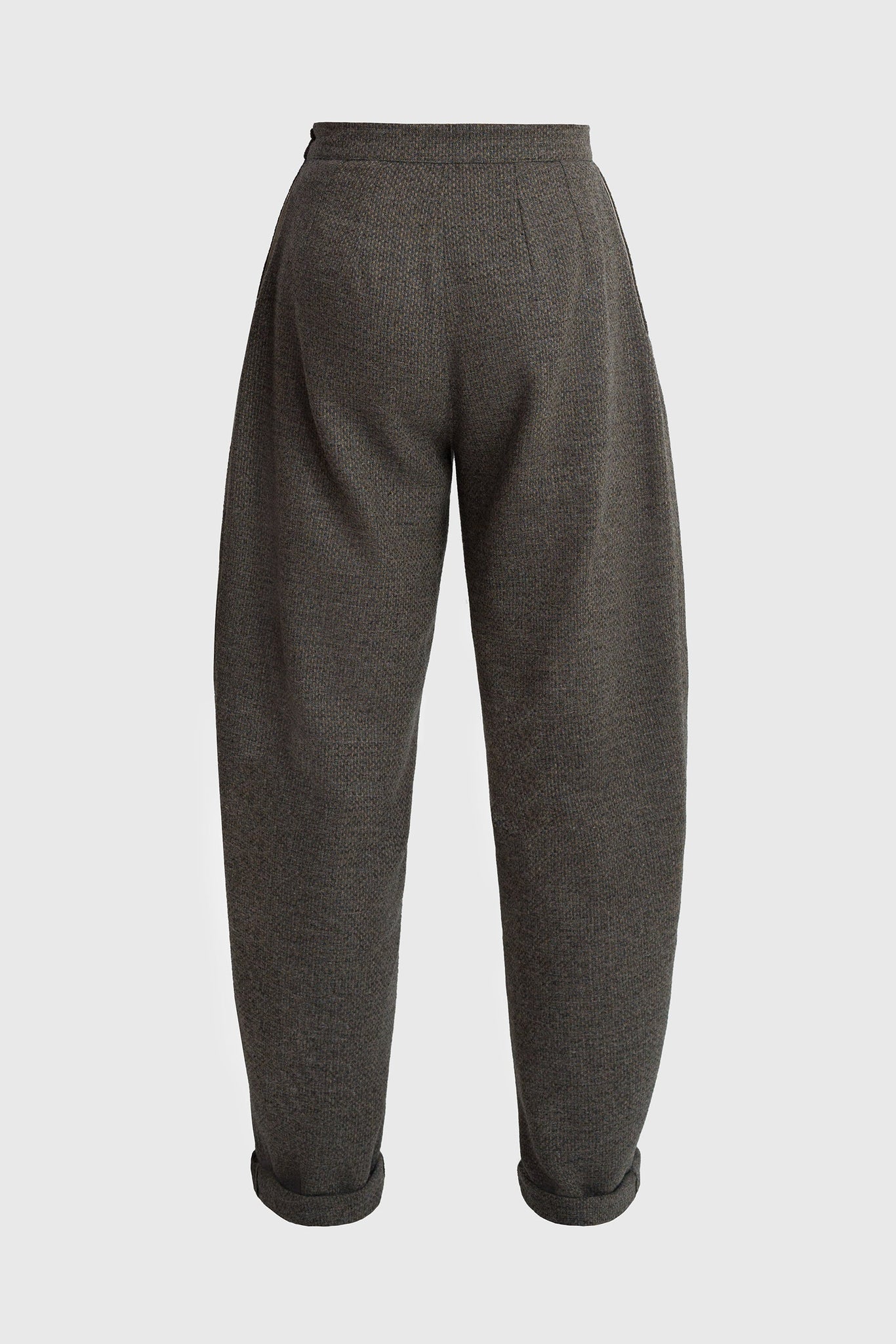 Curved Wool Pants - Men's