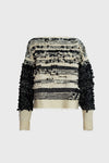 Extruded Woven Sweater - Black & White Wool