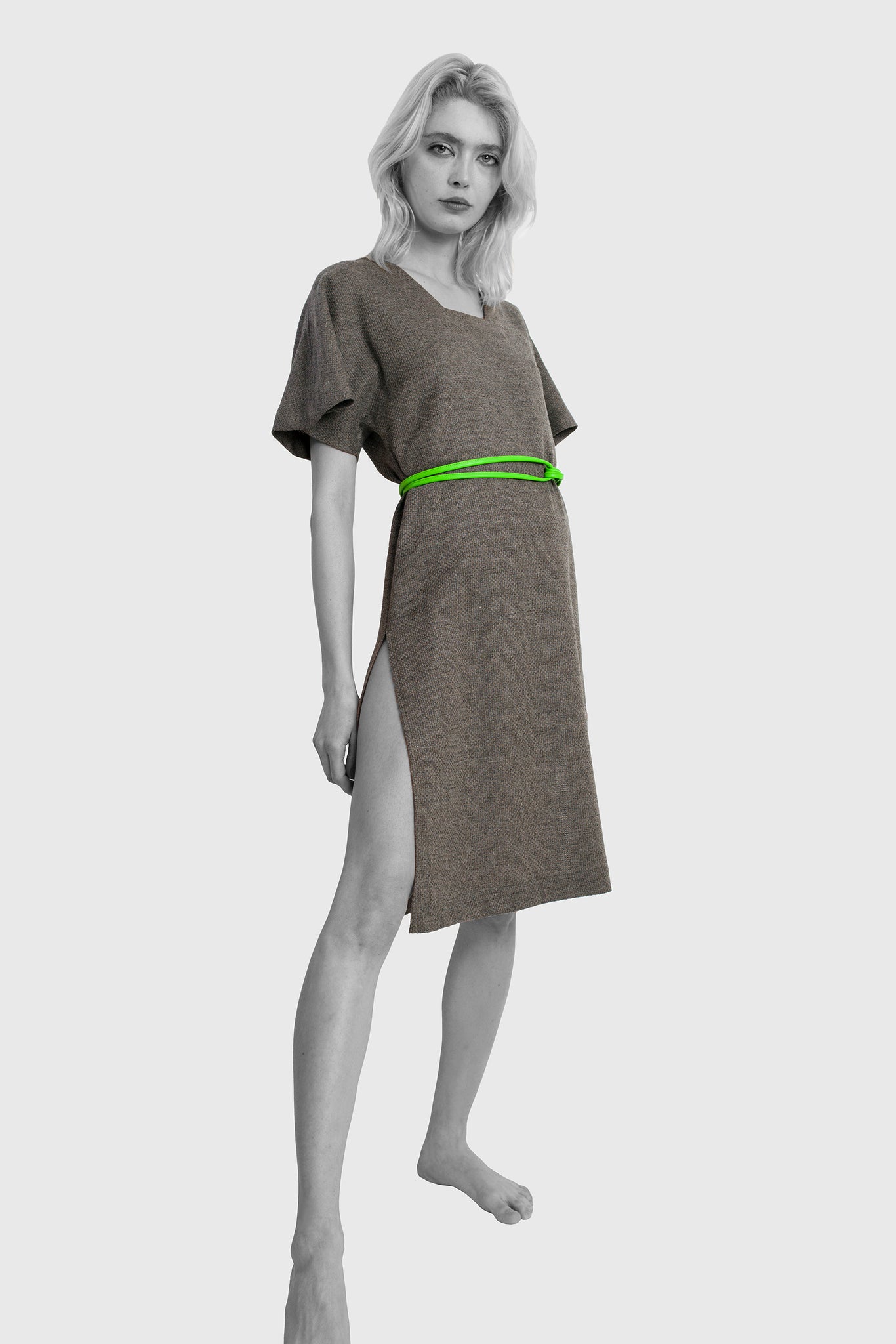 Knee-Length Short Sleeved Dress