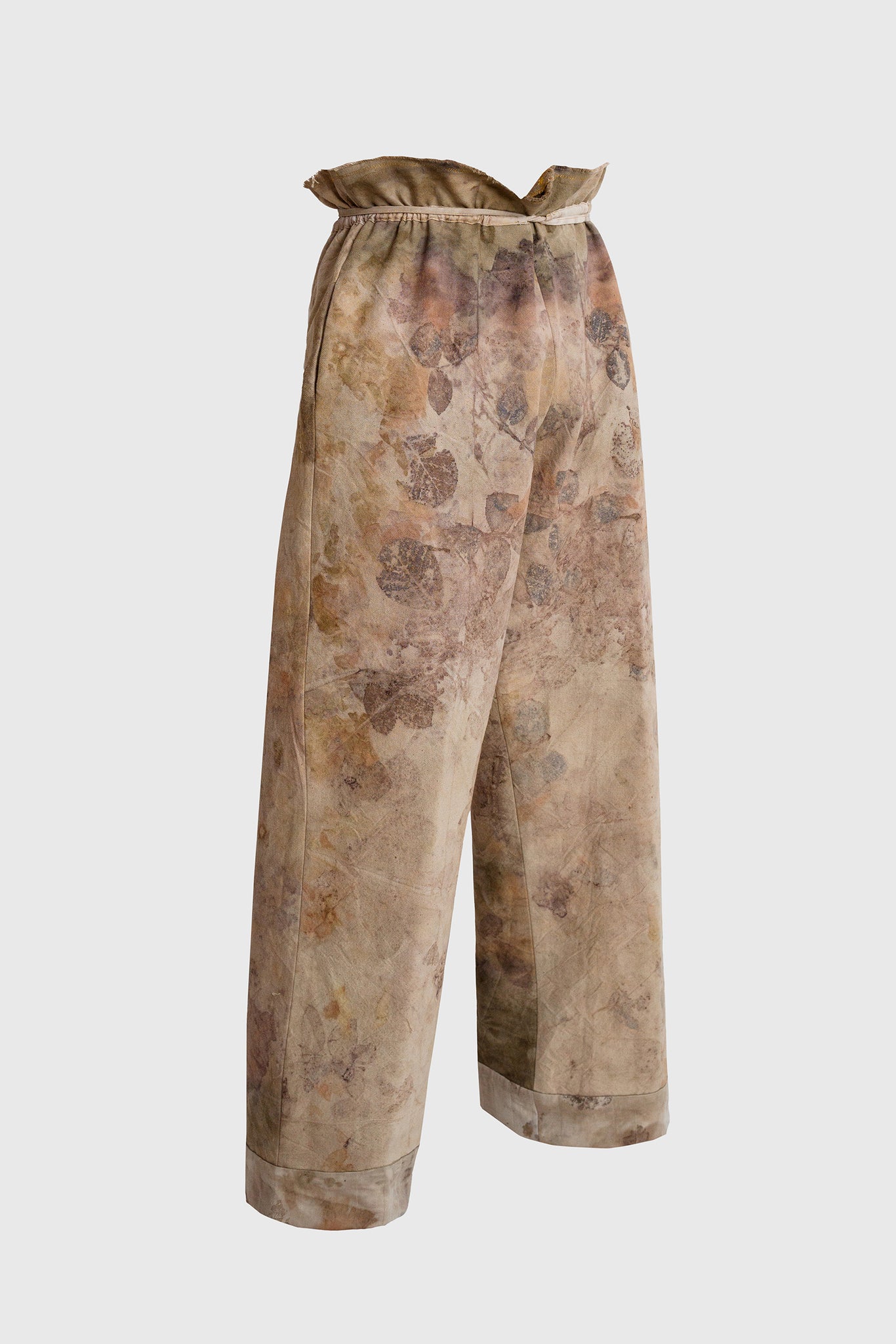 Naturally Dyed Pants - Flora Print