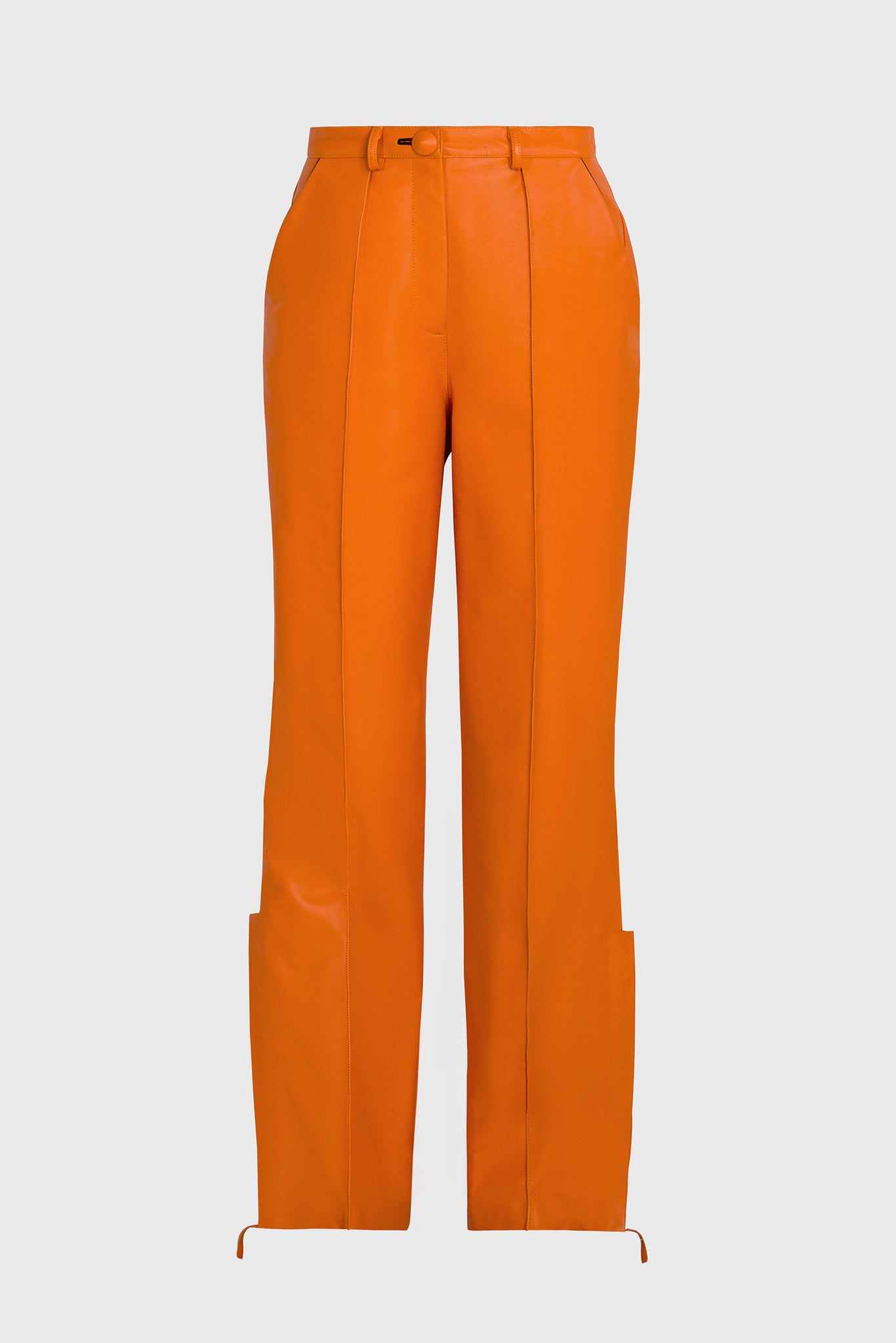 Orange Leather Trousers
