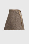 Upcycled Herringbone Short Skirt